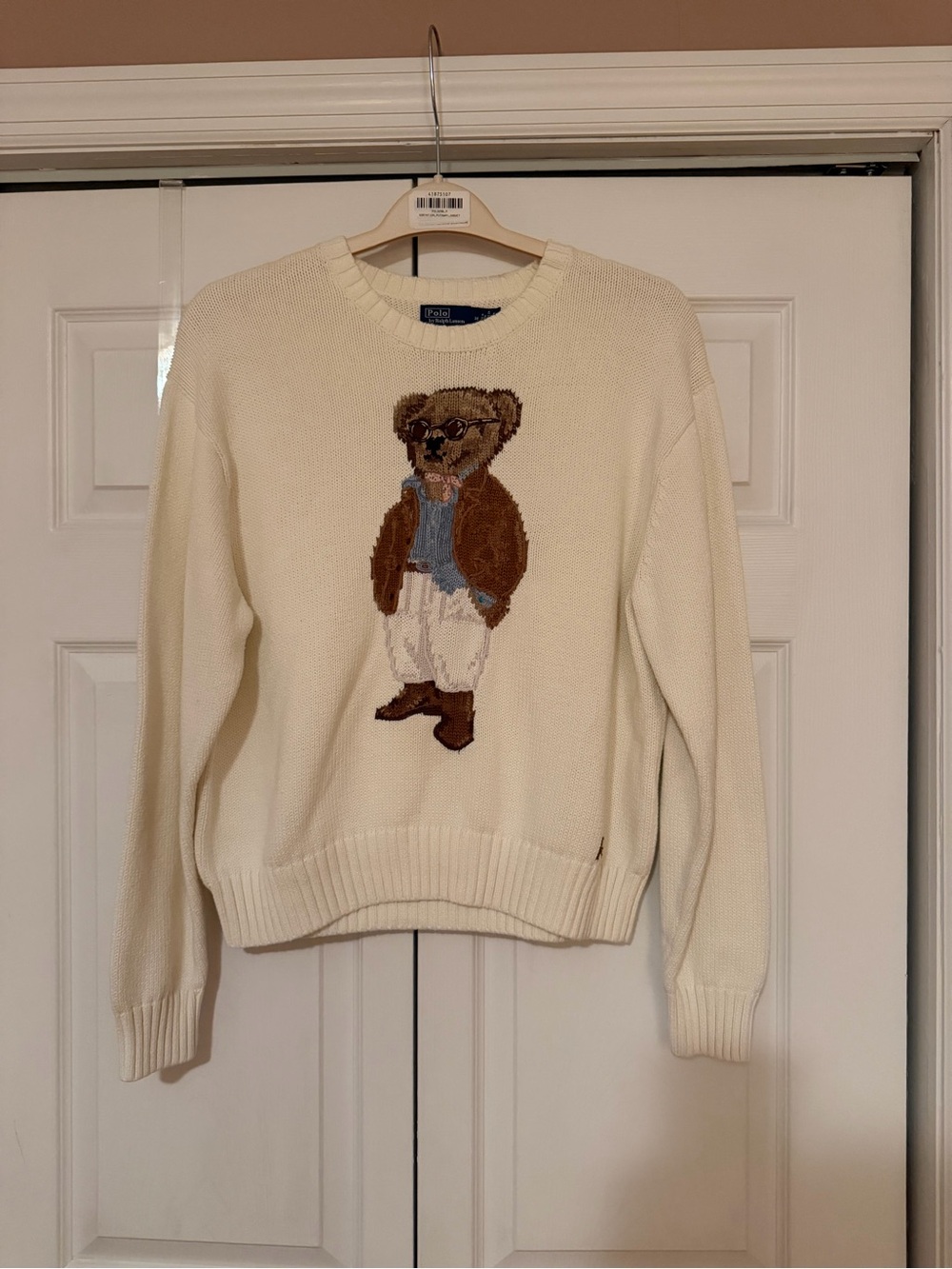 Polo Ralph Lauren Traveler Bear Cotton Sweater Size M - Picture 6 of 8